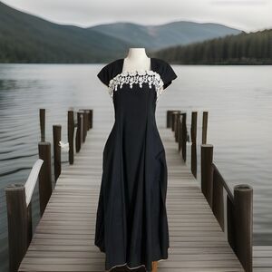 Vintage Jordan Sz 15/16 Formal Dress Cocktail Party Elegant Gown Bow Bridesmaid